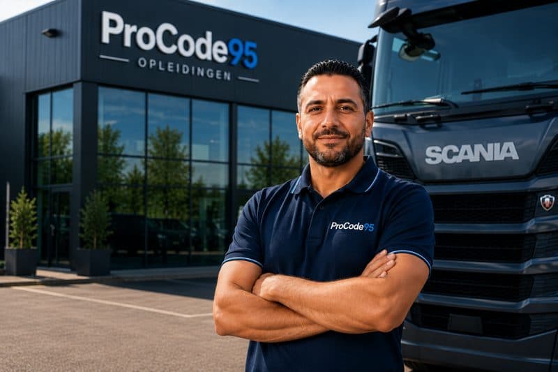 Portret van de hoofdinstructeur van ProCode95 — CCV-erkende Code 95 nascholing voor vrachtwagen- en buschauffeurs in Utrecht